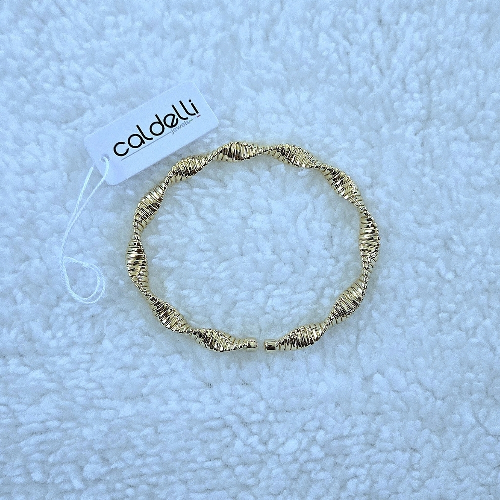 Caldelli Twisted🧬 Gold💛 Flexible Cuff Bracelet - NWT - Picture 6 of 16